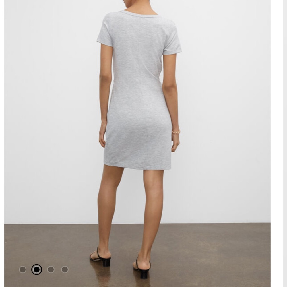 Club Monaco Twansia Light Heathered Grey Short Sleeve Tie Waist Casual Dress S - Picture 9 of 12